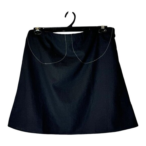 Weworewhat Shirt Women 18 Black Wool Blend Strapless A Line Top NWT Gothic - Picture 2 of 12